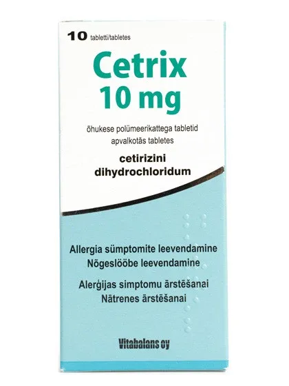 Cetrix 10 mg, 10 tabletes