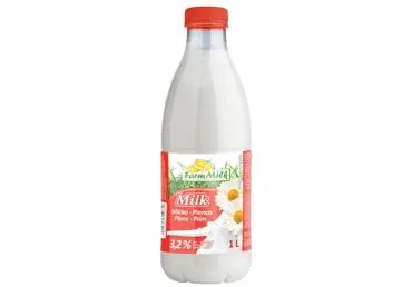 PIENS FARM MILK 3,2% 1L PUDELĒ