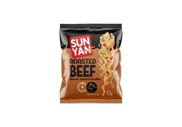 ĀTRI PAGATAVOJAMAS NŪDELES SUN YAN AR LIELLLOPU GAĻAS GARŠU 65G