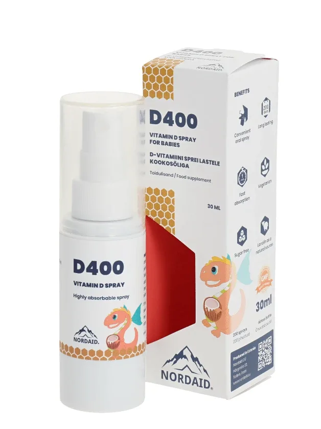 Nordaid vitamīna D sprejs bērniem D400, 30 ml