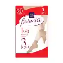 SIEVIEŠU ĪSZEĶU KOMPLEKTS FAVORITE 20 DEN 3 PĀRI 25211 L.BEIGE 23-25