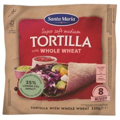 KVIEŠU PILNGRAUDU TORTIĻAS SANTA MARIA VIDĒJĀS 320G