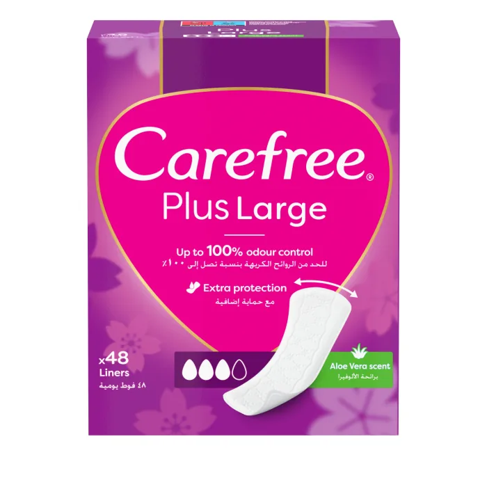 Ежедневные прокладки Carefree Plus Large Aloe, 48 шт.