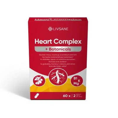 Livsane Heart Complex + Botanicals kapsulas N60