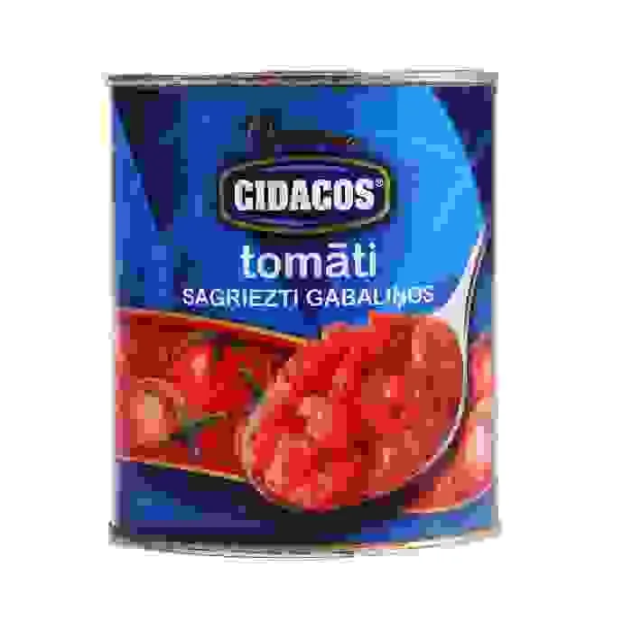 TOMĀTI CIDACOS SAGRIEZTI GABALIŅOS 820G