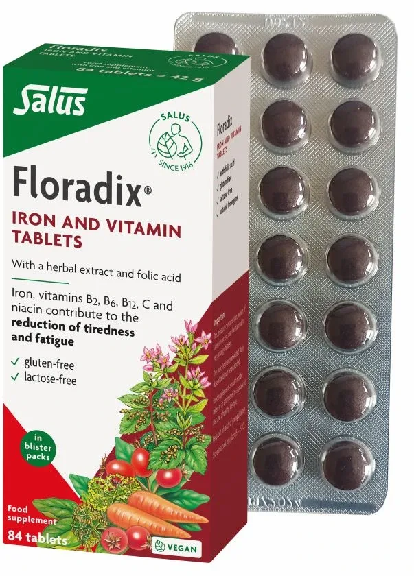 Floradix Dzelzs, 84 tabletes