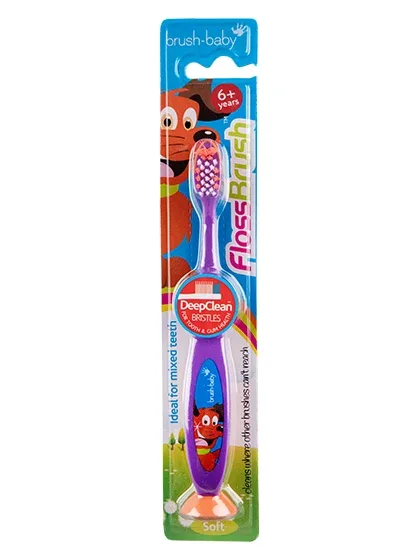 Brush-Baby zobu suka floss brush violeta, 6 + gadi, 1 GB