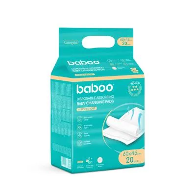 Baboo Aircomfort Vienreizlietojamie pārtinamie paliktņi 60 x 45 cm N20