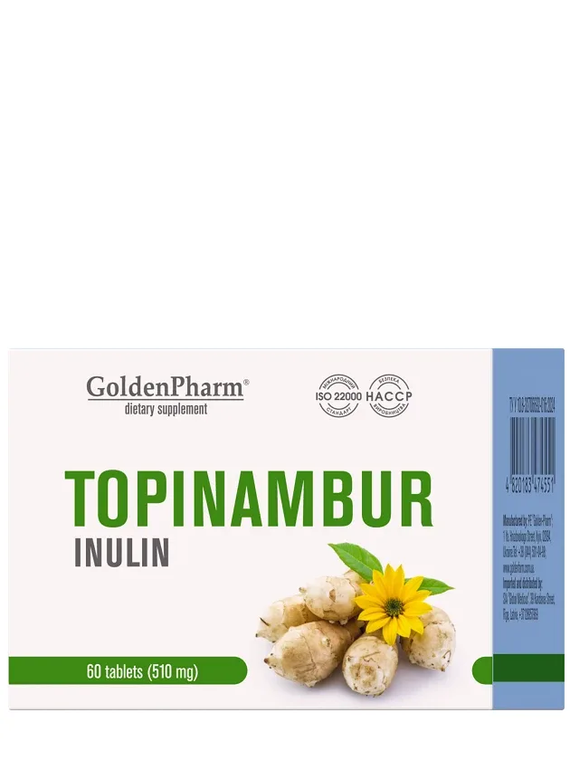 Topinambur tabletes, 60 gb.