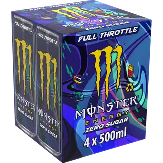 ENERĢIJAS DZĒRIENS  MONSTER THROTTLE ZERO  500ML X4 (ČETRPAK