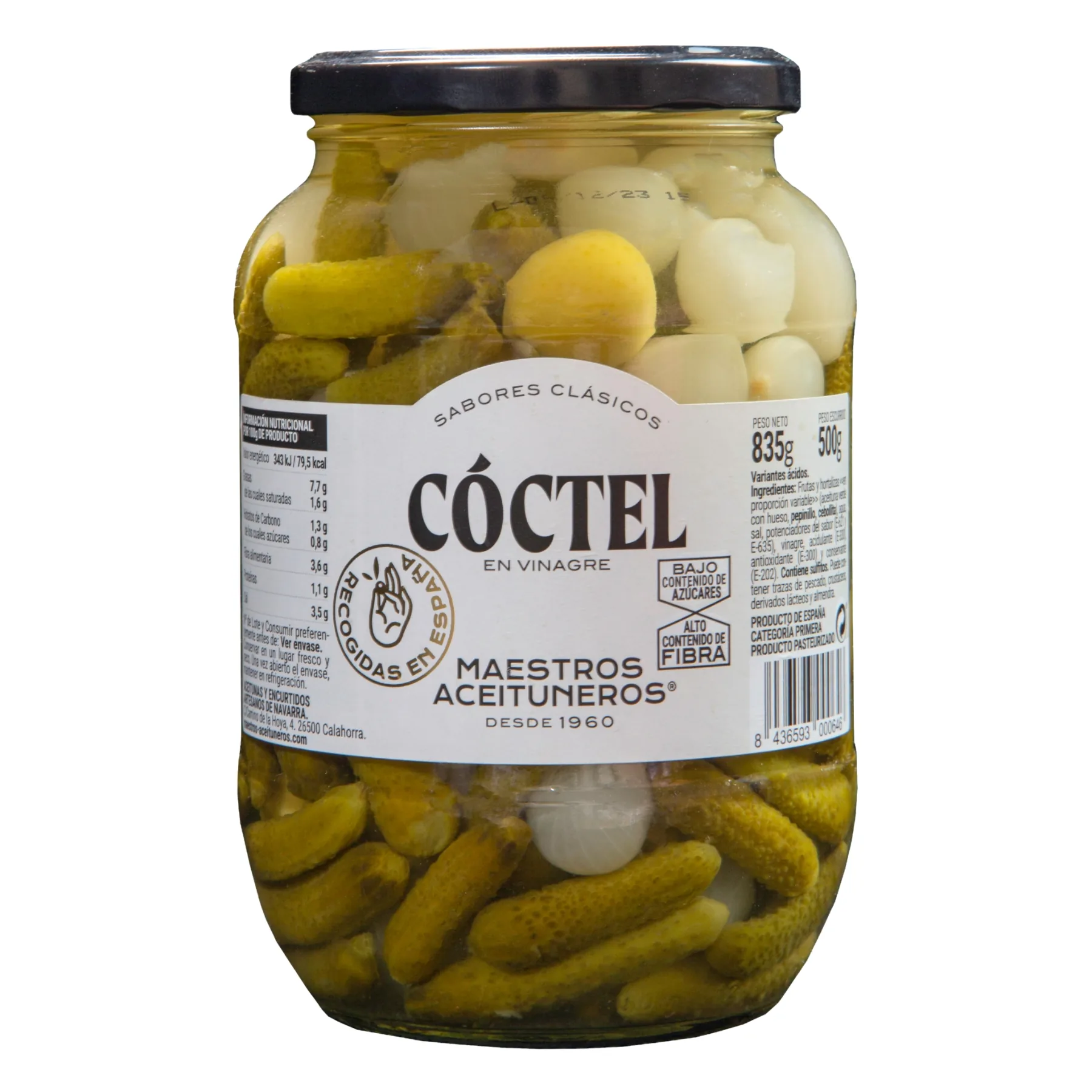 DĀRZEŅU UN OLĪVU MAISĪJUMS ETIĶĪ MAESTROS ACEITUNEROS, 700G/385G