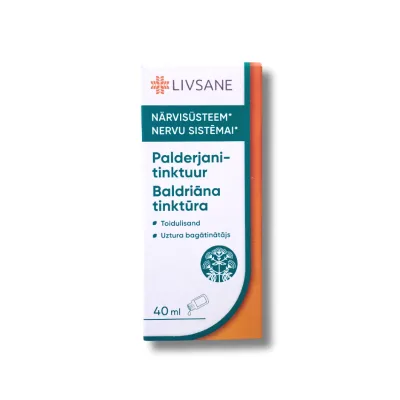Livsane baldriāna tinktūra šķidrums 40 ml