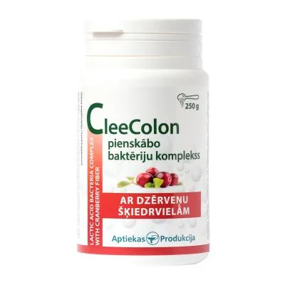 Ap cleecolon pienskābo baktēriju komplekss ar dzērveņu šķiedrvielām pulveris 250 g