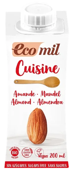 Ecomil Cuisine Almond Natural kulinārijas krēms, 200 ml