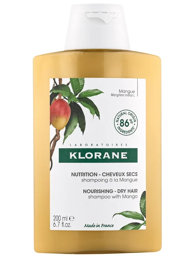 Klorane barojošs šampūns matiem ar mango sviestu, 200 ml
