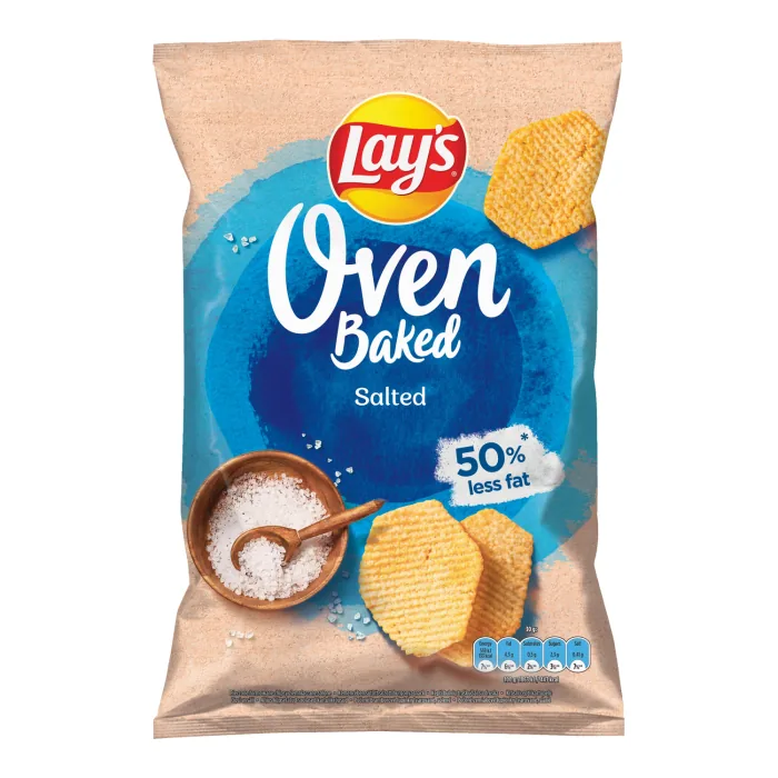 KRĀSNĪ CEPTI KARTUPEĻU ČIPSI LAY'S AR SĀLI 110G