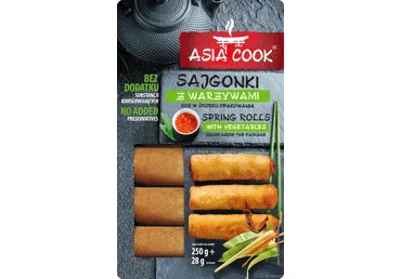 UZKODA SPRING ROLLS DĀRZEŅU ASIA COOK 278G