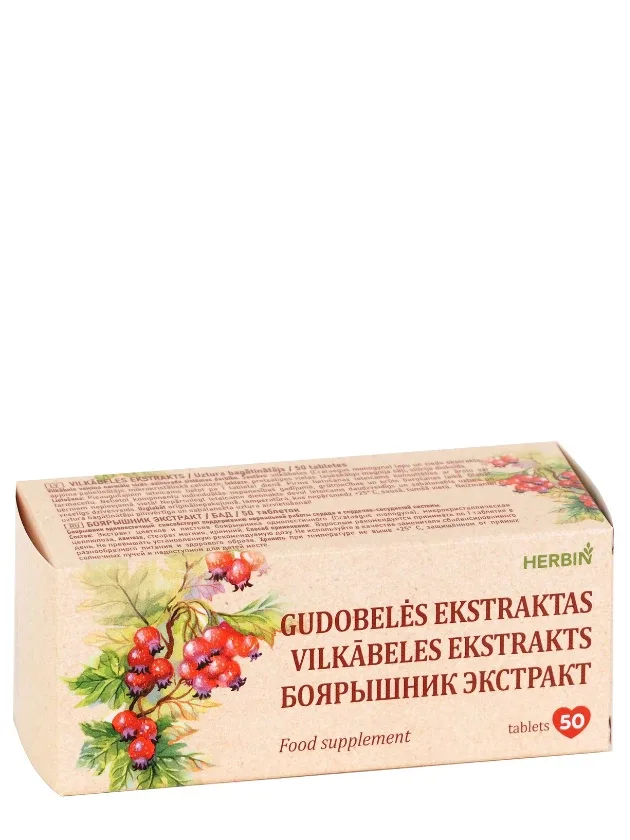 Herbin vilkābeles ekstrakts, 50 tabletes