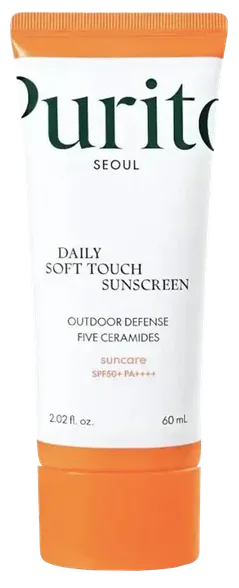 Purito Daily Soft Touch sunscreen SPF 50+ pa++++ saules aizsargkrēms, 60 ml