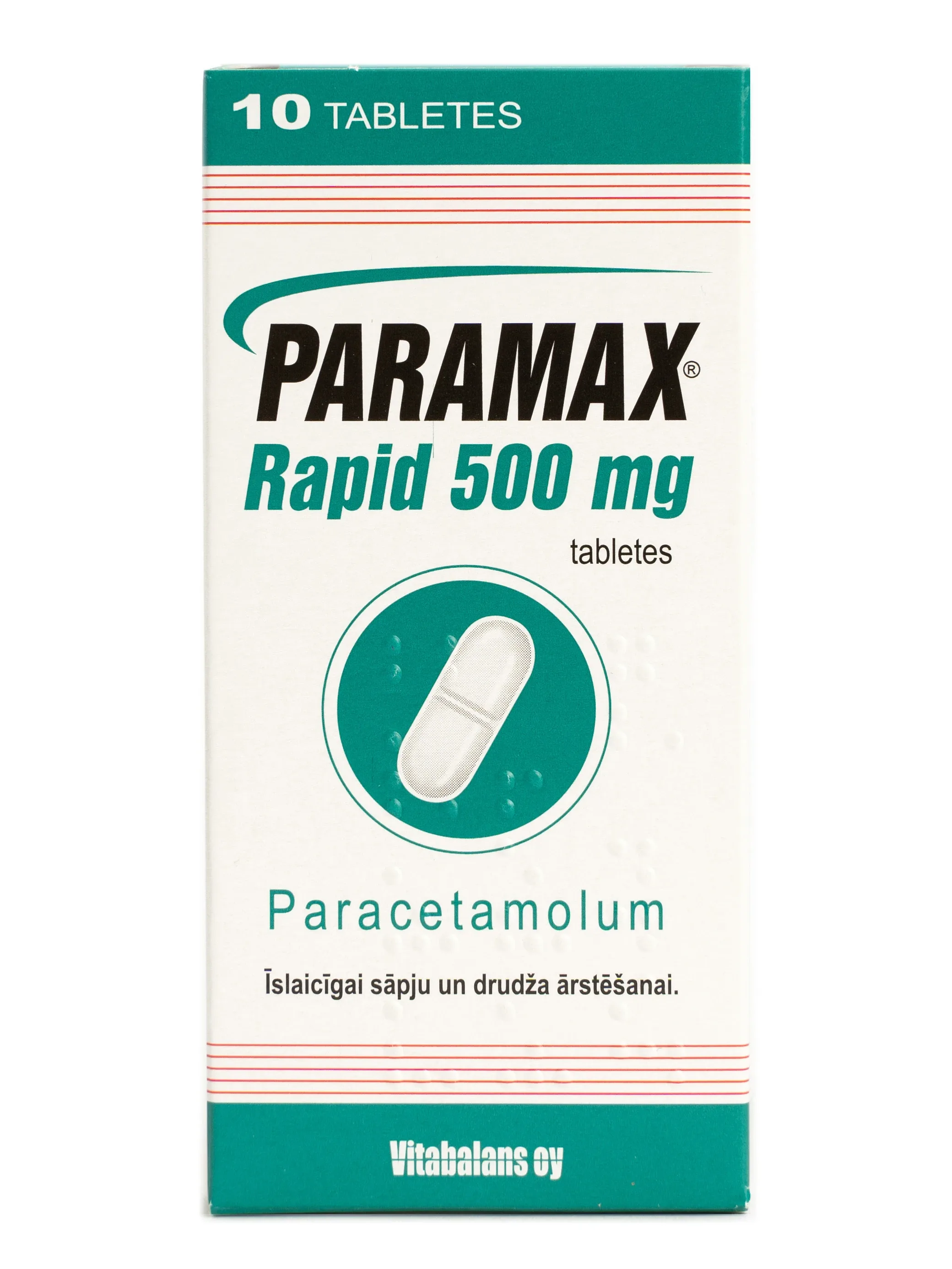 Paramax Rapid Paracetamols 500 mg, 10 tabletes