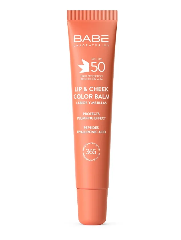 Babē Lip&Cheek SPF50 balzams lūpām un vaigiem persiku, 20 ml