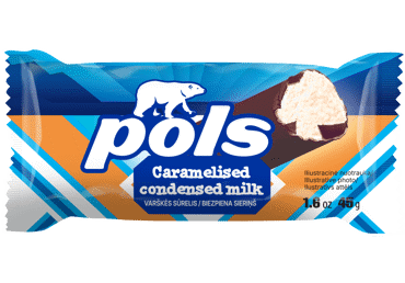 BIEZPIENA SIERIŅŠ POLS AR IEBIEZINĀTO PIENU 45G