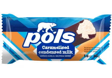 BIEZPIENA SIERIŅŠ POLS AR IEBIEZINĀTO PIENU 45G