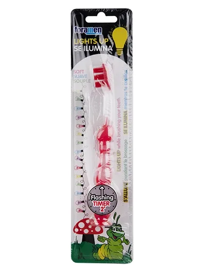 Foramen Komplekts bērnu zobu suka extra soft un LED taimeris no 4 gadu vecuma, 1 GB
