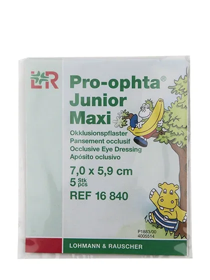 Pro-ophta junior maxi acu plāksteris 7 x 5,9 cm, 5 gb.
