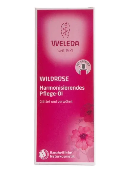 Weleda savvaļas roze masāžas eļļa ar pumpīti, 100 ml