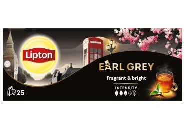 MELNĀ TĒJA LIPTON EARL GREY 25X1,5G
