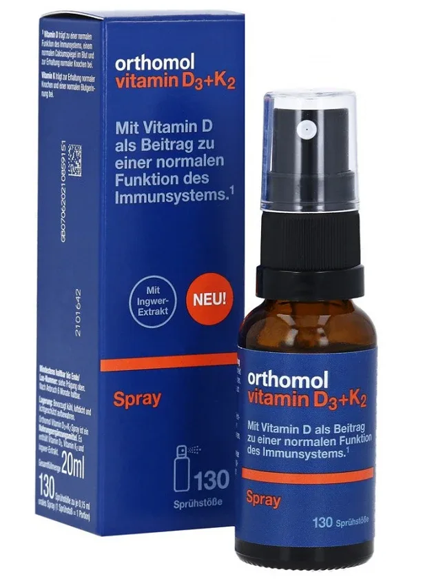 Orthomol Vitamin D3+K2 Aerosols, 20 ml
