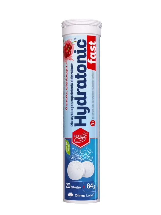 Olimp Labs Hydratonic Fast 3+ ar ķiršu garšu, 20 putojošas tabletes