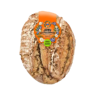 SALDSKĀBMAIZE LATVIJAS MAIZNIEKS JĀŅU AR ĶIMENĒM 500G