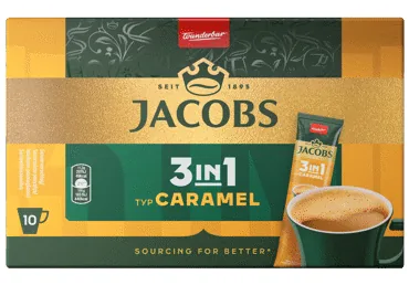 ŠĶĪSTOŠAIS KAFIJAS DZĒRIENS 3IN1 CARAMEL JACOBS 10X11,2G
