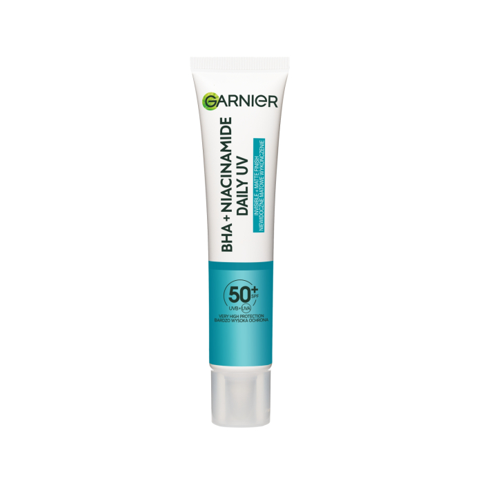 UV FLUĪDS GARNIER PURE ACTIVE PRET ĀDAS NEPILNĪBĀM AR BHA+NIACINAMĪDU SPF50 40ML