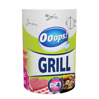 PAPĪRA DVIELIS OOOPS! GRILL 2KĀRTAS 200 LAPAS 1 RULLIS