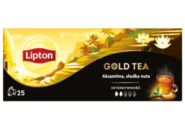 MELNĀ TĒJA LIPTON GOLD 25X1,5G