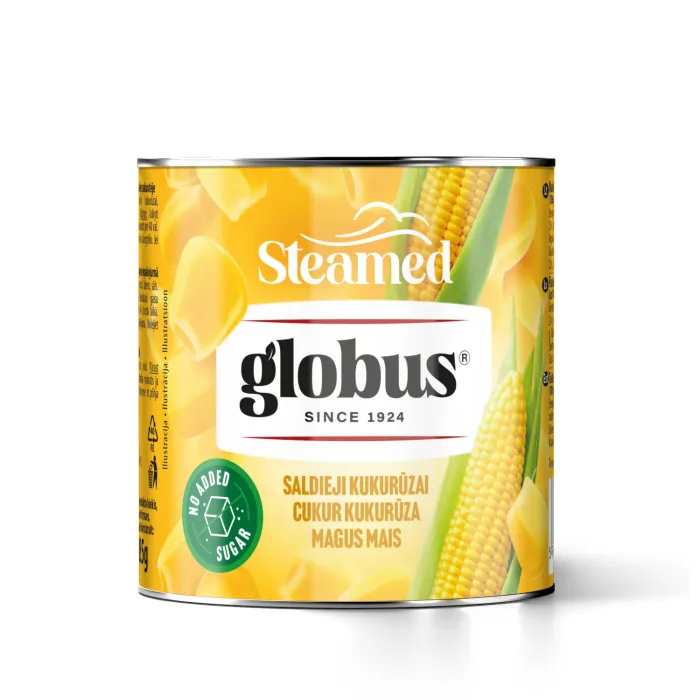 KONSERVĒTA SALDĀ KUKURŪZA GLOBUS 340G/285G