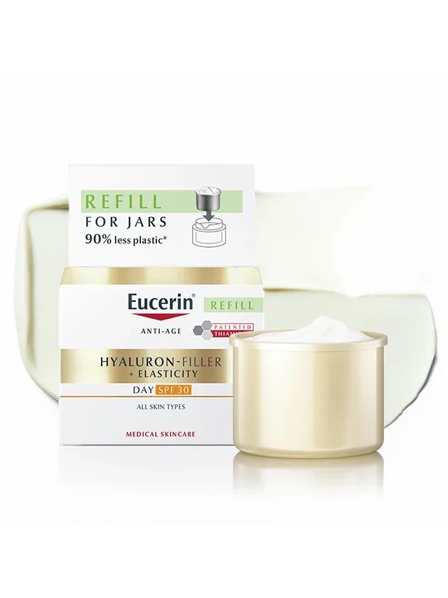 Eucerin Hyaluron-Filler + Elasticity dienas krēms ar SPF 30 uzpildes iepakojums, 50 ml