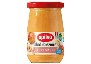 ĀBOLU BIEZENIS AR PERSIKIEM UN SALDO KRĒJUMU SPILVA 300G