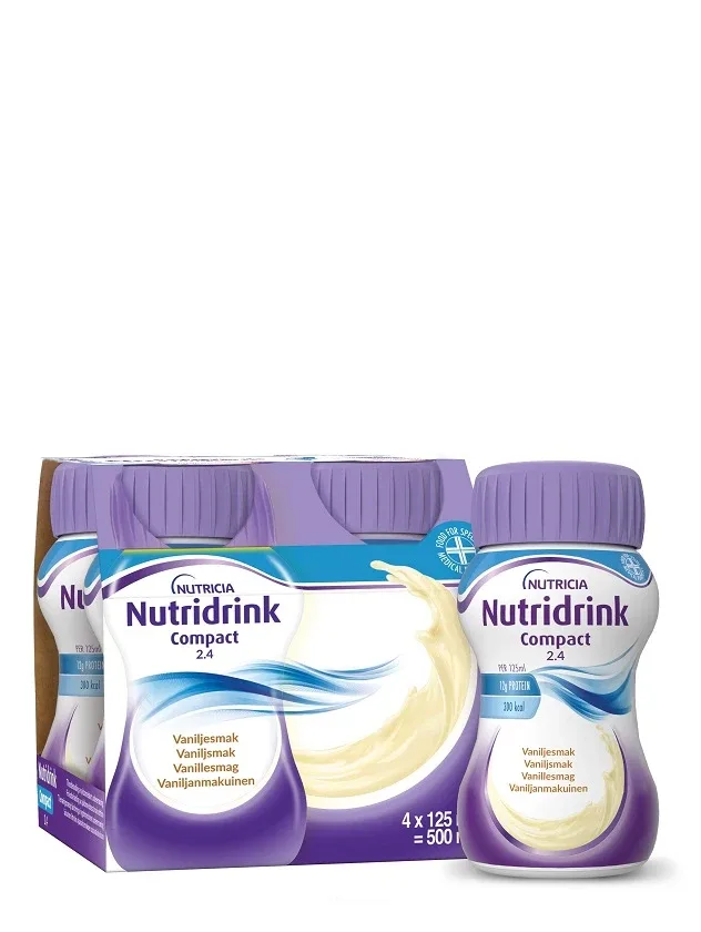 Nutricia Nutridrink® Compact ar vaniļas garšu, 4 x 125 ml