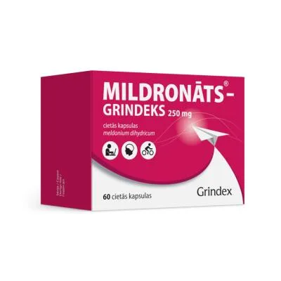 Mildronāts-Grindeks 250 mg cietās kapsulas N60
