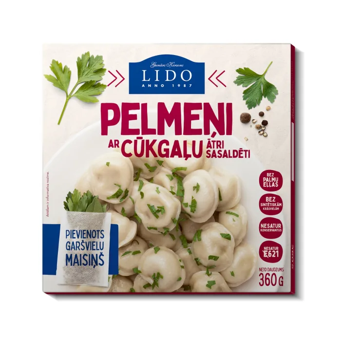 PELMEŅI LIDO AR CŪKGAĻU 360G