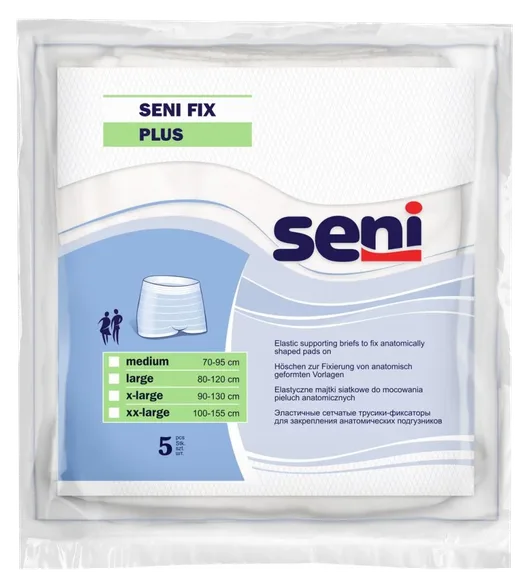 Фиксирующие трусы Seni Fix Plus, размер M (70-95 см), 5 шт.