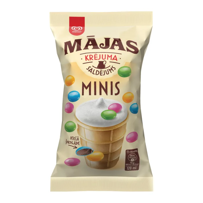 SALDĒJUMS MĀJAS MINIS VANIĻAS AR DRAŽEJĀM VAFEĻU GLĀZĪTĒ 120ML/68G