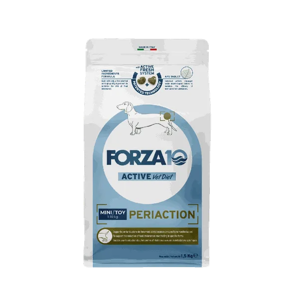FORZA10 Activevetdiet Periaction Mini/toy, suņiem sausā barība, 1,5 kg
