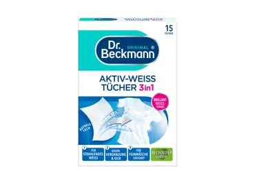 VEĻAS SALVETES DR.BECKMAN ACTIVE WHITE 15GAB.
