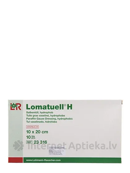 Lomatuell H sterils parafīna tīkliņš, 10 cm X 20 cm