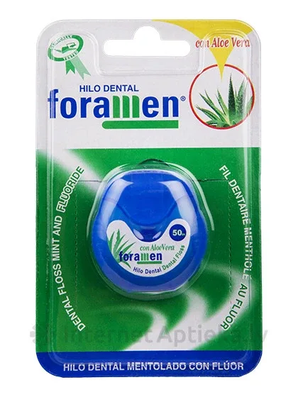 Foramen Vaskots zobu diegs ar mentolu, 50 m